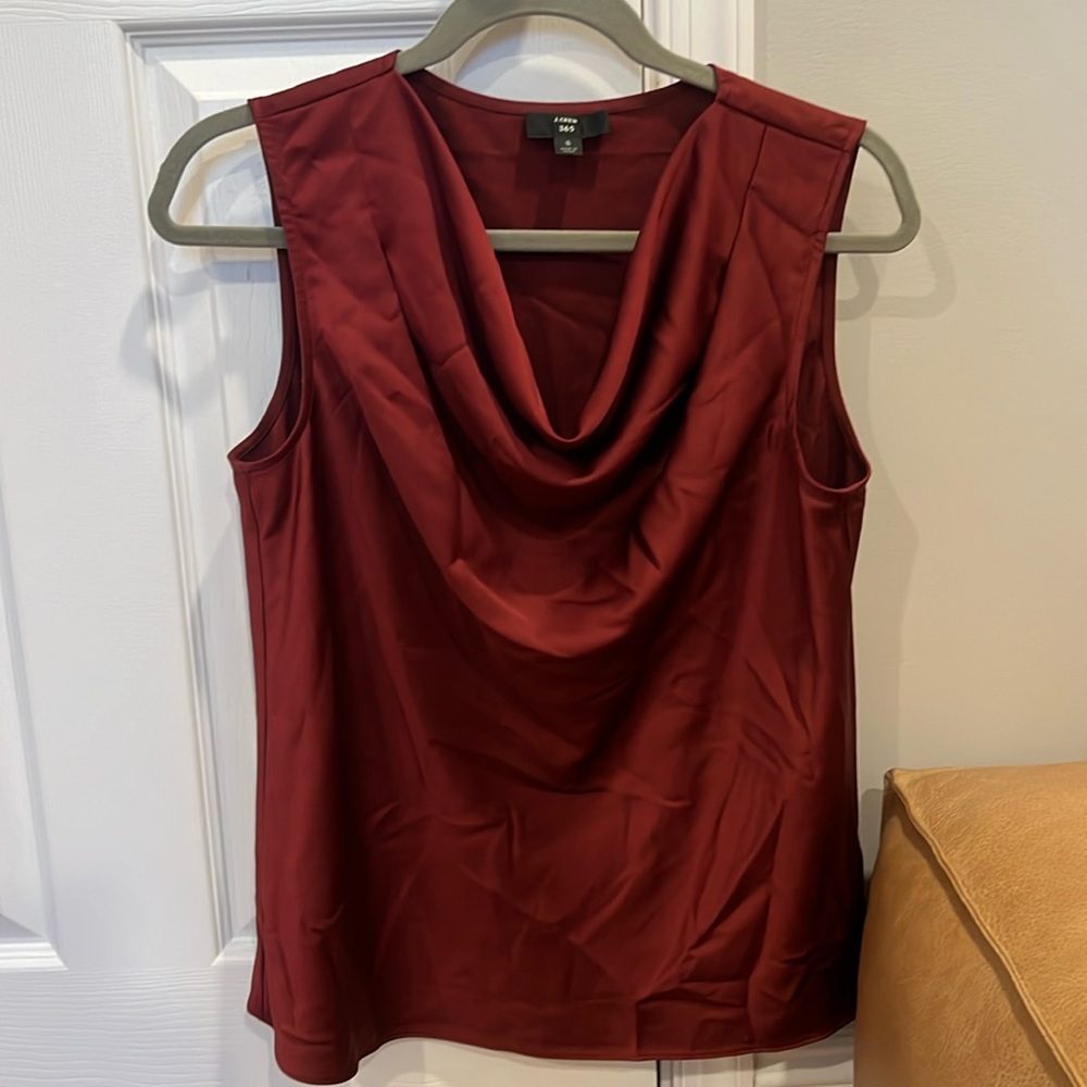 Cowl neck Jcrew 365 satin top